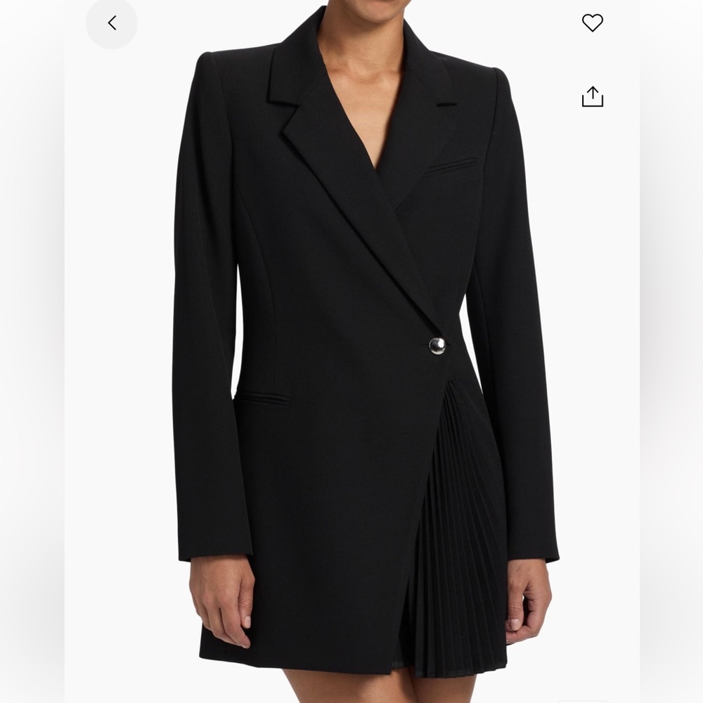 A.L.C. Black Pleated Mini Dress
